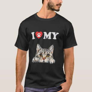 T-shirt J'aime mon chaton American Shorthair Chat drôle 