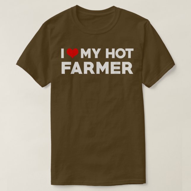 T-shirt J'Aime Mon Chaud Farmer Boyfriend Couple Matching (Design devant)