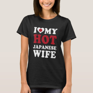 T-shirt J'aime mon chaud japonais femme drôle mari cadeau