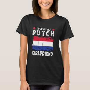 T-shirt J'Aime Mon Chaud Néerlandais Petite amie Couple Pa