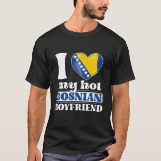 T-shirt J'Aime Mon Chaud Petit Ami Bosniaque Chemise Bosni