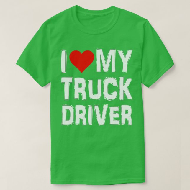 T-shirt J'aime mon chauffeur de camion 11 (Design devant)