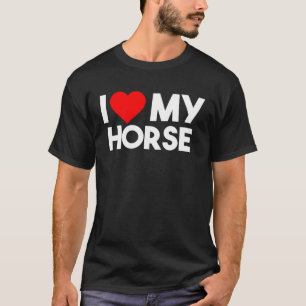 T-shirt J'aime mon cheval Animal Couple Assorti