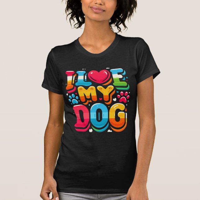 T-shirt J'Aime Mon Chien (Devant)