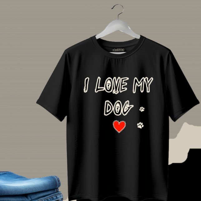 T-shirt J'aime mon chien (Créateur téléchargé)