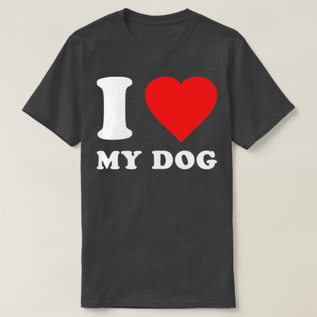 T-shirt J'Aime Mon Chien (Design devant)