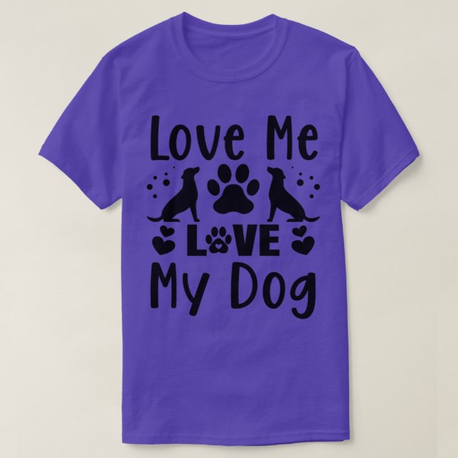 T-shirt J'aime mon chien (Design devant)