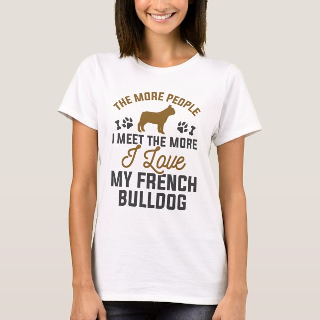 T-shirt J'Aime Mon Chien À Balle Français (Devant)