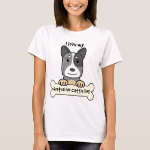 T-shirt J'aime mon chien australien de bétail