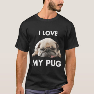 T-shirt J'aime mon chien carlin