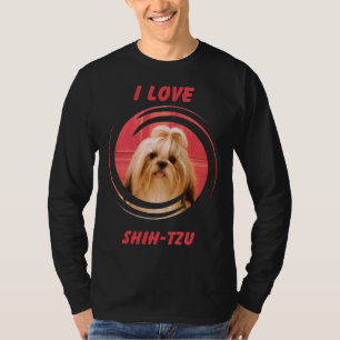 T-shirt J'Aime Mon Chien Chien Chih Tzu Maison Enfant