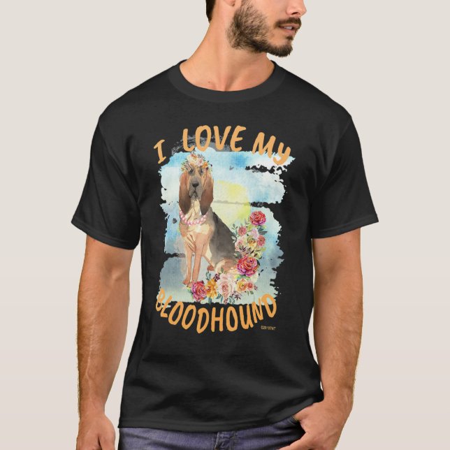 T-shirt J'aime mon chien de sang (Devant)