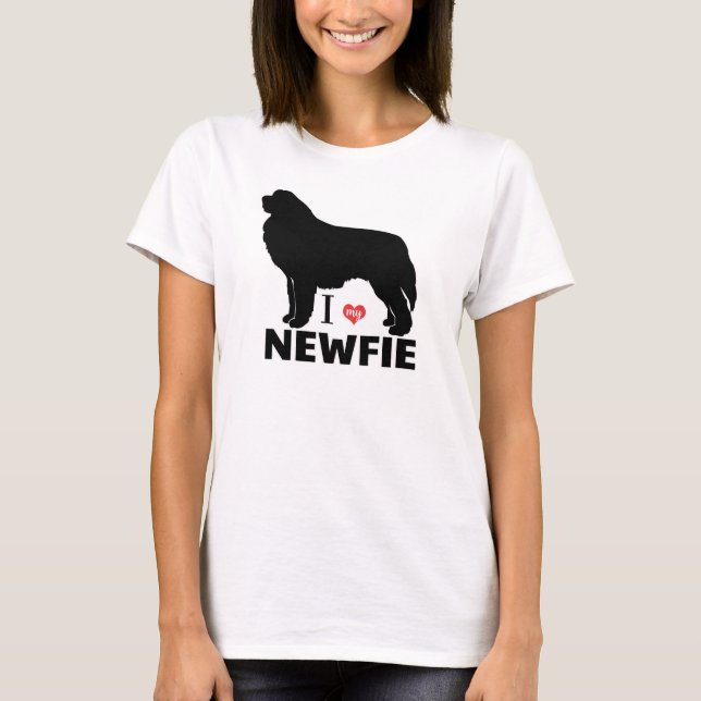 T-shirt J'aime mon chien de Terre-Neuve (Devant)