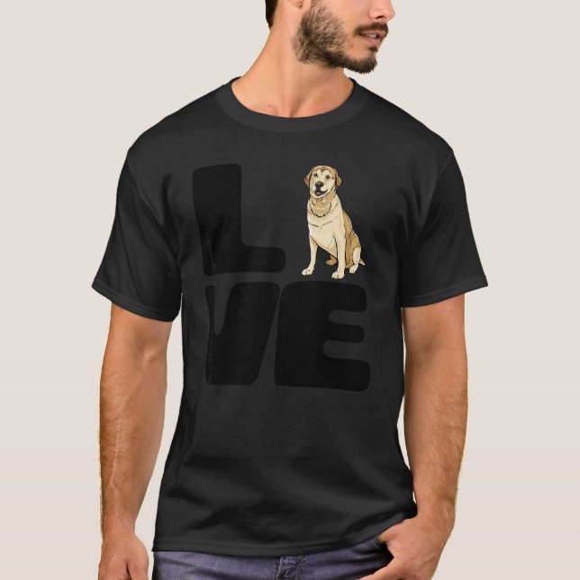 T-shirt J'aime mon chien Labrador Retriever (Devant)