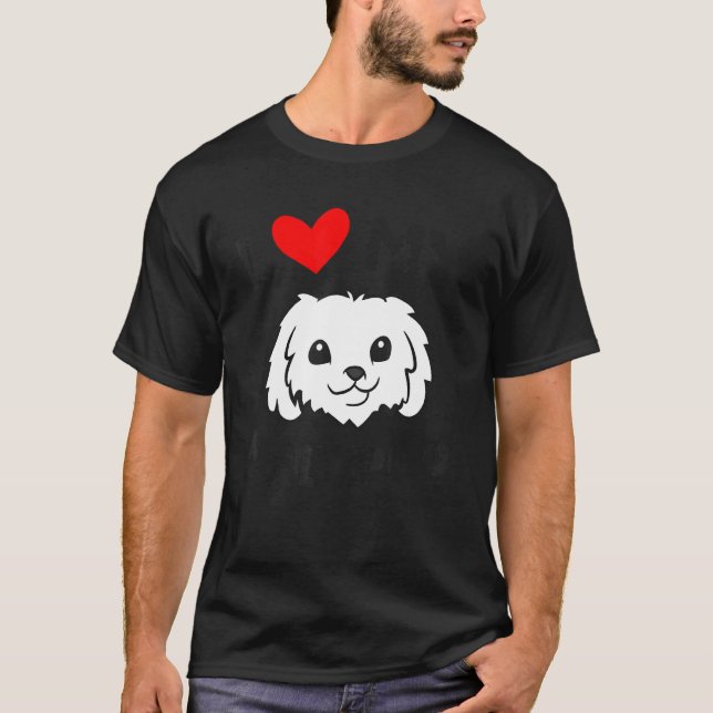 T-shirt J'Aime Mon Chien Maltipoo (Devant)