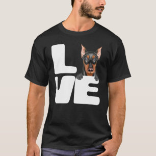 T-shirt J'Aime Mon Chien Pinscher Allemand