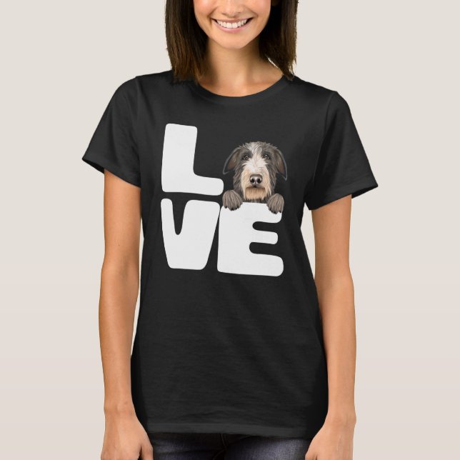 T-shirt J'aime mon chien Scottish Deerhound (Devant)