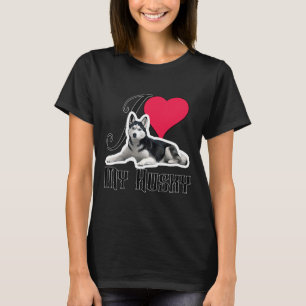 T-shirt J'Aime Mon Chien Sibérien Husky