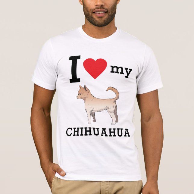T-shirt J'Aime Mon Chihuahua (Devant)
