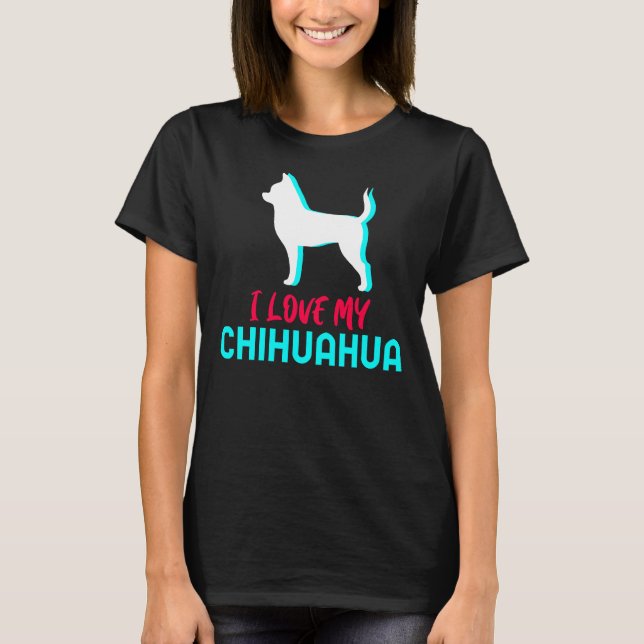 T-shirt J'Aime Mon Chihuahua ! (Devant)