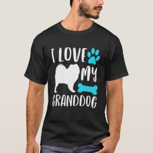 T-shirt J'Aime Mon Chow Grand-chien Chien Grand-Mère Grand