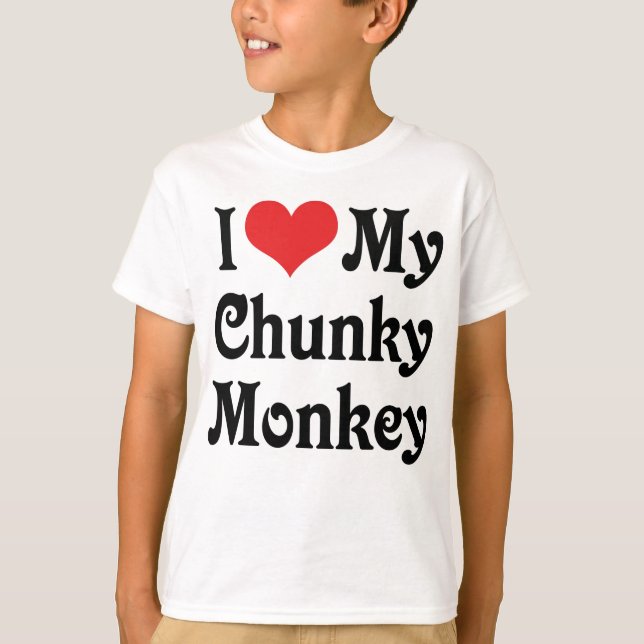 T-shirt J'Aime Mon Chunky Monkey (Devant)