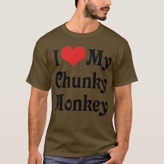 T-shirt J'aime mon Chunky Monkey (Devant)