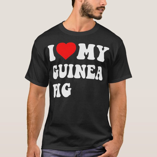 T-shirt J'Aime Mon Cochon De Guinée _3 (Devant)