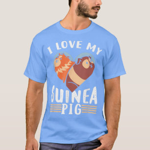 T-shirt J'Aime Mon Cochon De Guinée Cute Aiguille Animal P