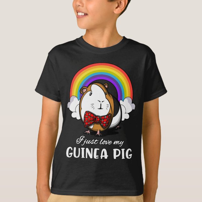 T-shirt J'Aime Mon Cochon De Guinée Mignonne Animal Cavy (Devant)