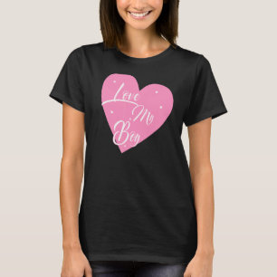 T-shirt J'aime mon coeur de garçon Mon corps Graphiques