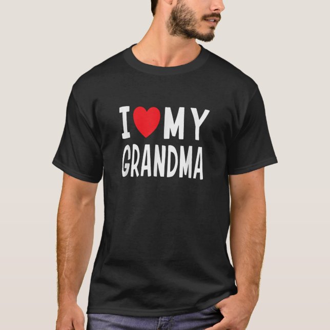 T-shirt J'Aime Mon Coeur De Grand-Mère (Devant)