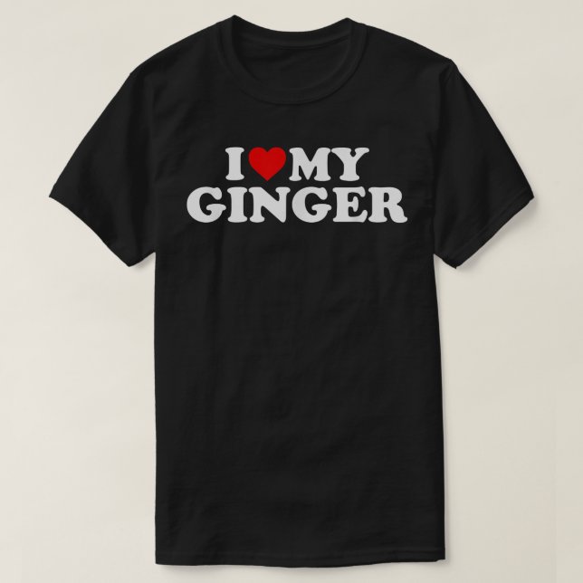 T-shirt J'Aime Mon Coeur Rouge Gingembre (Design devant)