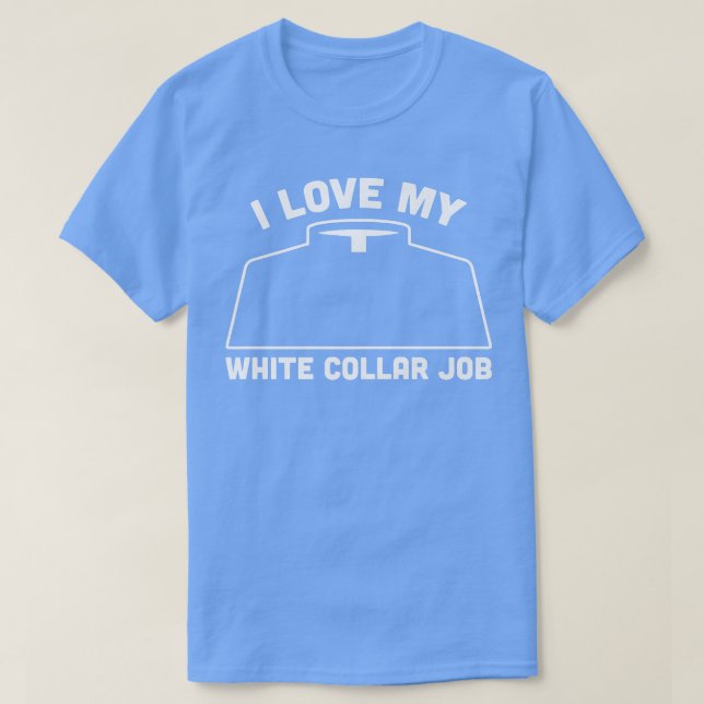 T-shirt J'aime mon col blanc Job Prêtre Pastor (Design devant)
