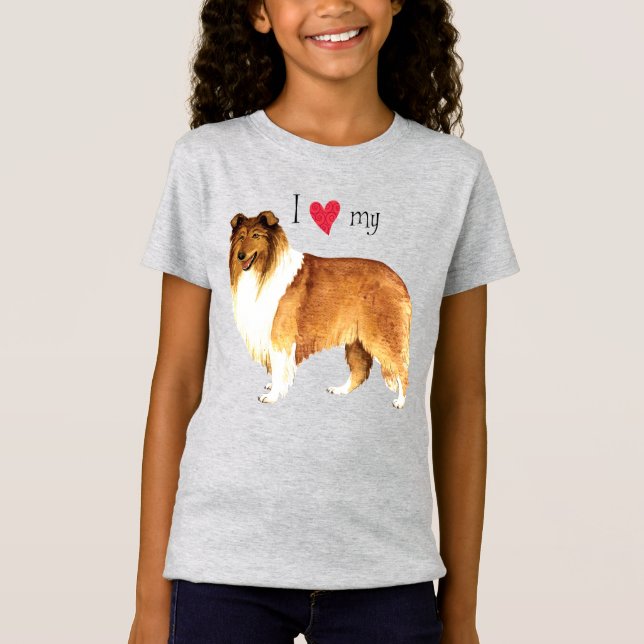 T-Shirt J'aime mon collie (Devant)