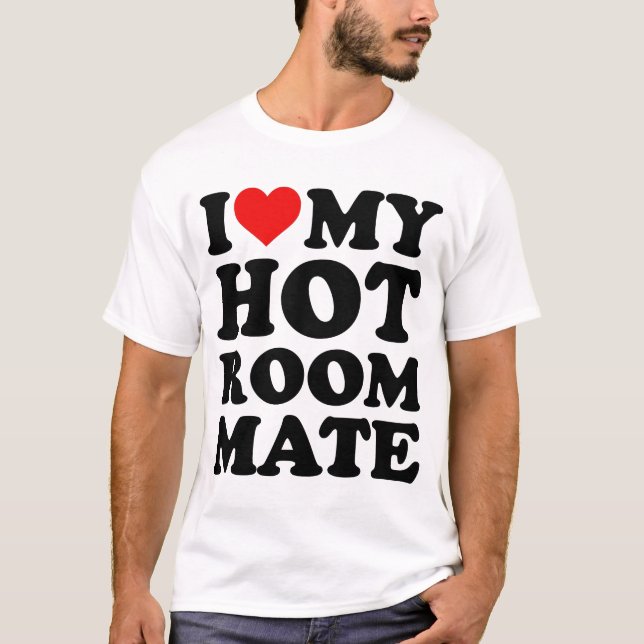 T-shirt J'Aime Mon colocataire (Devant)