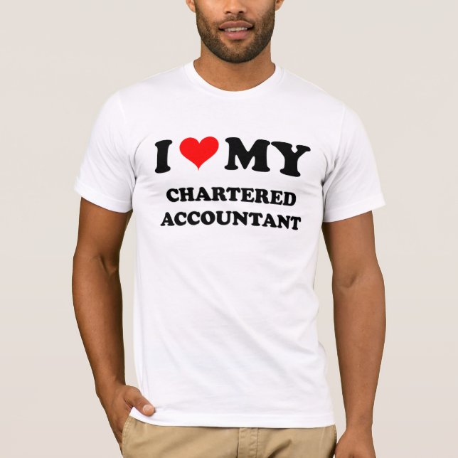 T-shirt J'aime mon comptable privilégiée (Devant)