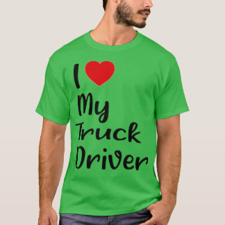 T-shirt J'Aime Mon Conducteur De Camion 4