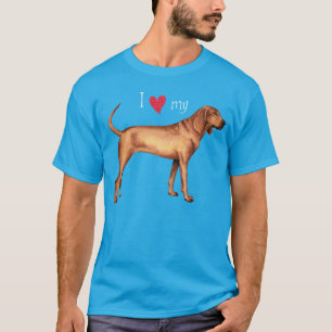 T-shirt J'aime mon Coonhound de Redbone