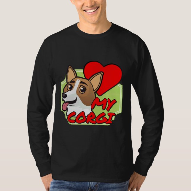 T-shirt J'Aime Mon Corgi Mon Coeur (Devant)