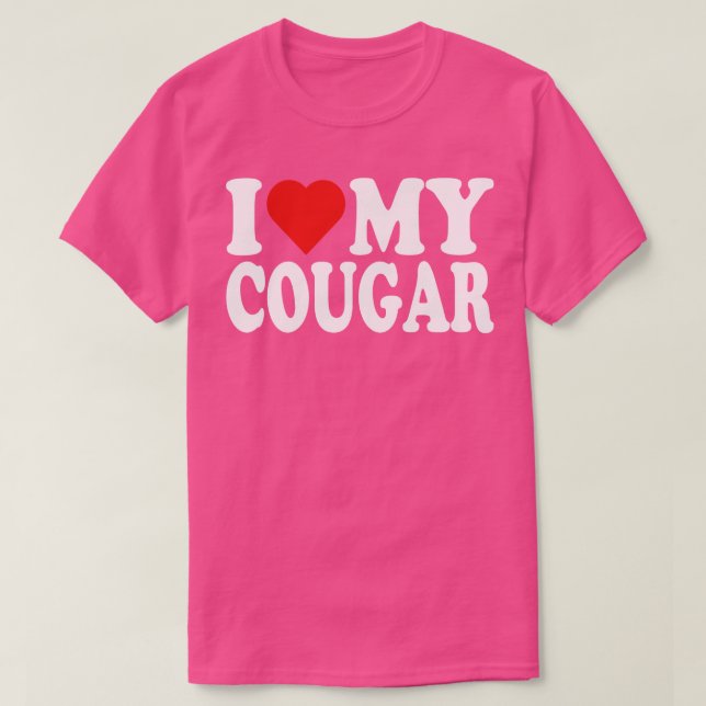 T-shirt J'aime mon cougar (Design devant)