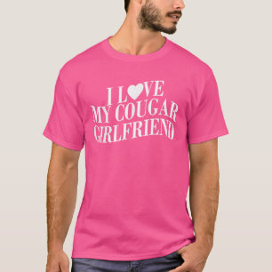 T-shirt J'Aime Mon Cougar Girlfriend Funny Boyfriend