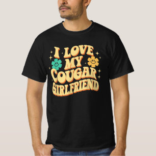 T-shirt J'Aime Mon Cougar Girlfriend Funny Boyfriend