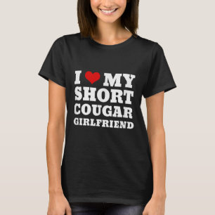 T-shirt J'aime mon court cougar Girlfriend I Heart My Coug
