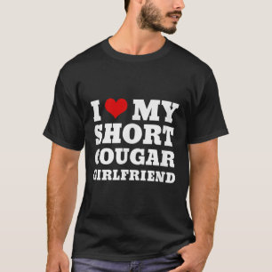T-shirt J'aime mon court cougar Girlfriend I Heart My Coug