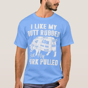 T-shirt J'aime mon cul frotté et porc effiloché pour homme
