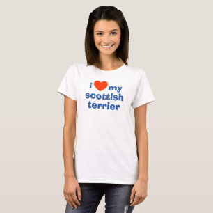 T-shirt J'aime mon Débardeur écossais Terrier