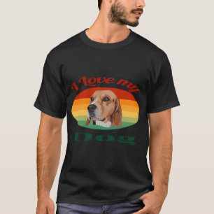 T-shirt J'aime mon dessin de chien
