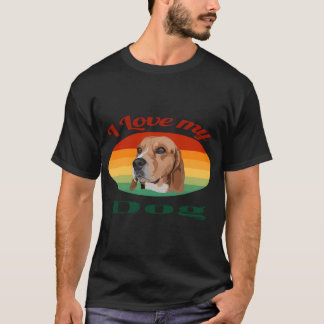 T-shirt J'aime mon dessin de chien