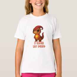 T-shirt J'aime mon dino Kammli avec cœur